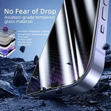 Ruwa Privacy Screen Protector for iPhone 13/14 Ultra HD