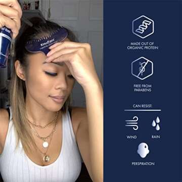 KeraFiber Professional Hair Building Fibres - Natural Keratin Hair thickener Fibres, Hair Powder for Men and Women, Full Head of Hair in 30 Seconds-Hair Fibres Dark Brown (28g/0.98oz)