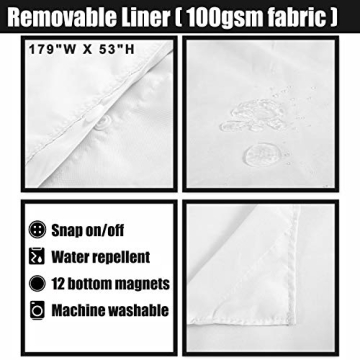 Luxury Hotel Style Shower Curtain with Snap-in Liner