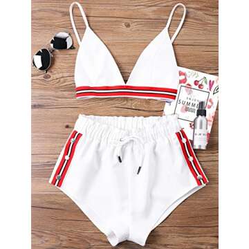 ZAFUL Women Halter Bikini Set - Stylish High Waist Swimwear S