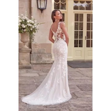 Stunning Mermaid Wedding Dress Customizable Fit for Brides