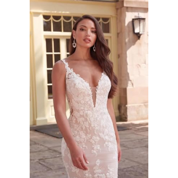 Stunning Mermaid Wedding Dress Customizable Fit for Brides