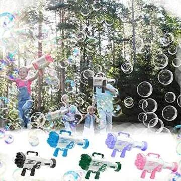 VERSDITAS 64-Hole Gatling Bubble Gun, Rocket Launcher Bubble Machine Gun, Blows Out Thousands of Bubbles per Minute, Suitable for Children and Adults, Perfect for Indoor and Outdoor Birthday Parties.