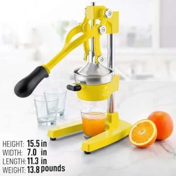 Zulay Kitchen Cast-Iron Orange Juice Squeezer for Fresh Juice