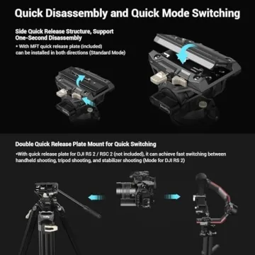 SmallRig AD-01 Video Tripod - 73" Heavy Duty Tripod Perfect for Filmmakers