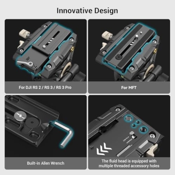 SmallRig AD-01 Video Tripod - 73" Heavy Duty Tripod Perfect for Filmmakers