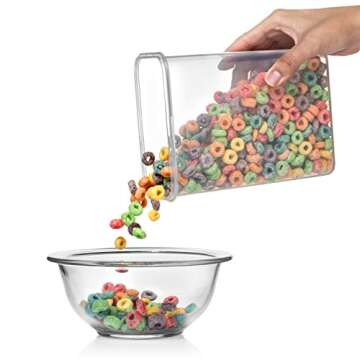 Razab TALL WIDE DEEP Food Storage Containers - Sugar, Flour Plastic Containers 20 pc (set of 10) - 18 FREE Labels & Marker - Airtight, Leakproof, BPA Free - Microwave, Freezer & Dishwasher Safe