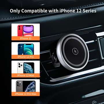 15W Magnetic Wireless Car Charger for iPhone 12 & 13