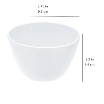 8 oz Round Melamine Bowl Set - 6 White Bowls