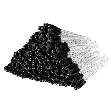 300 Pcs Disposable Crystal Mascara Wand Eyelash Brush Applicator Eyebrow Brush for EyeLash Extension...