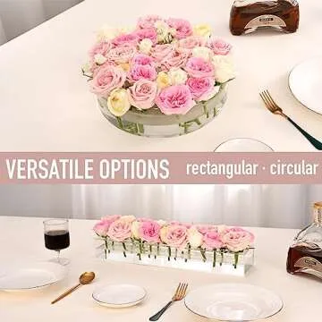 GIVMOR Acrylic Flower Vase - Elegant & Durable Floral Centerpiece