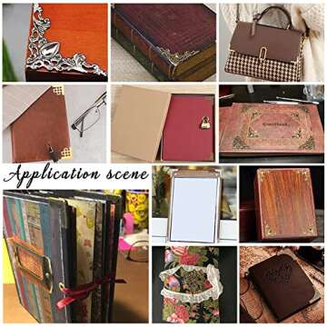 Vintage Book Corner Protectors 150pcs Decorative Iron