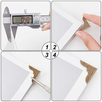 Vintage Book Corner Protectors 150pcs Decorative Iron