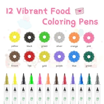 12Pcs Double-Sided Edible Markers for Cake Cookie Decorating