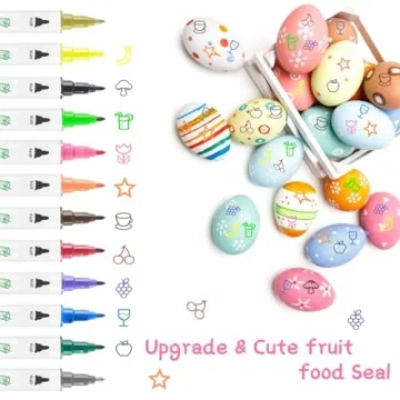 12Pcs Double-Sided Edible Markers for Cake Cookie Decorating