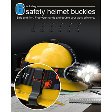 MAFSEUT Rechargeable Headlamp, 8 LED 18000 High Lumen Bright Headlamp with Red Light, IPX4 Waterproof USB Headlight, Head Lamp, 8 Modes for Outdoor Running Hunting Hiking Camping Gear