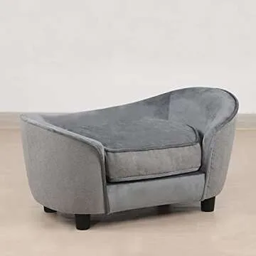 Buy Stylish Pet Sofa Bed for Small Dogs and Cats (Light Gray)