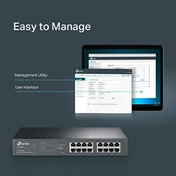 TP-Link TL-SG1016PE | 16 Port Gigabit PoE Switch | Easy Smart Managed | 8 PoE+ Ports @150W | Plug & Play | Sturdy Metal w/ Shielded Ports | QoS, Vlan, IGMP & LAG | 3 Year Manufacturer Warranty