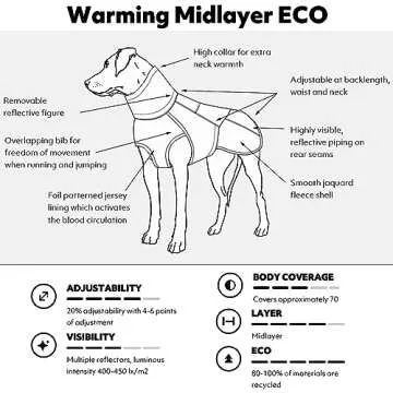 Hurtta Warming Midlayer ECO Dog Coat, Desert, 24 in