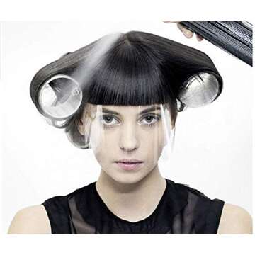 LWBTOSEE Clear Disposable Face Shield for Haircuts & Eyelash Care