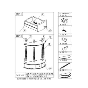 Compact Frenchi Furniture Table with Drawer for Small Spaces