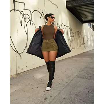 OQQ Women's 3 Piece Bodysuits Sexy Ribbed One Piece Sleeveless Halter Neck Tops Leotard Summer Trendy Black Coffee White