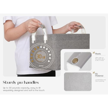 LoforHoney Collapsible Storage Bins with Metal Frames