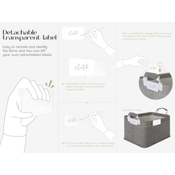 LoforHoney Collapsible Storage Bins with Metal Frames