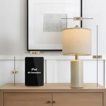 G-SAFAVA 20.25" Ceramic Table Lamps Set - Modern Elegance