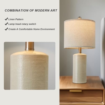 G-SAFAVA 20.25" Ceramic Table Lamps Set - Modern Elegance
