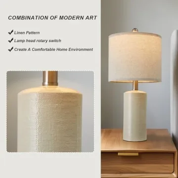 G-SAFAVA 20.25" Ceramic Table Lamps Set - Modern Elegance