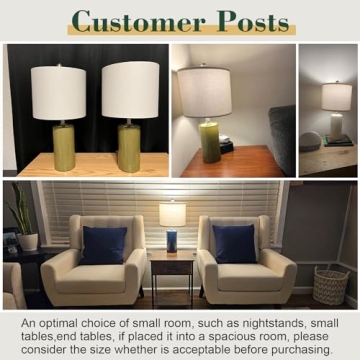 G-SAFAVA 20.25" Ceramic Table Lamps Set - Modern Elegance