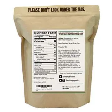 Anthony's Organic Oat Fiber - Gluten Free and Keto Friendly