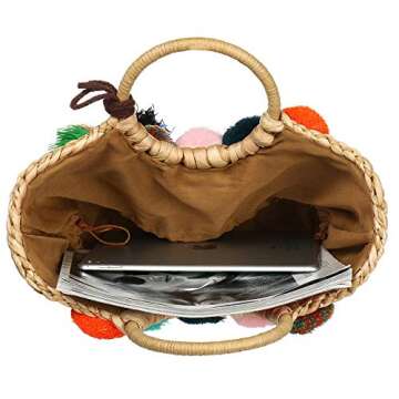 YYW Summer Rattan Straw Handbag Eco-friendly Tote Bag