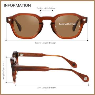 Trendy TACLOFT Round Cat Eye Polarized Sunglasses