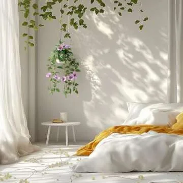 Bailikang 2PCS Fake Hanging Plants with Pots Faux Flowers Artificial Vines in Pots Greenery Fake Ivy Flowers Plants Artificial Hainging Basket Plant for Wall Home Bedroom Bathroom