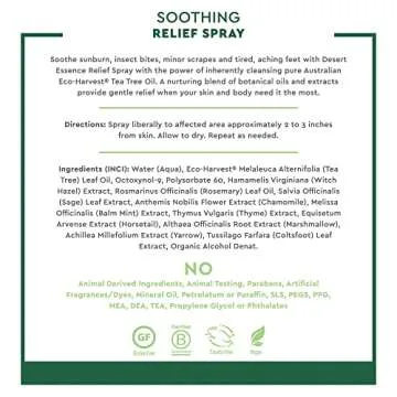 Desert Essence Relief Spray - 4 Fl Ounce - Pack of 2 - Eco-Harvest Tea Tree Oil & Other Essential Oils - Natural First Aid - Minor Burns - Sunburn - Insect Bites - Scrapes