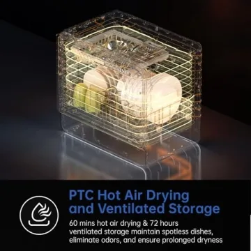 Compact & Portable AIRMSEN Countertop Dishwasher