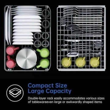 Compact & Portable AIRMSEN Countertop Dishwasher