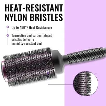 Ergo Super Gentle Round Brush for Blow Out - Salon Quality Hair Brushes for Women - Roller Brush for Blow Drying - Wet and Dry Hair Styling - Volumizing Hair Care Blowout Brush - ERG53: 2"