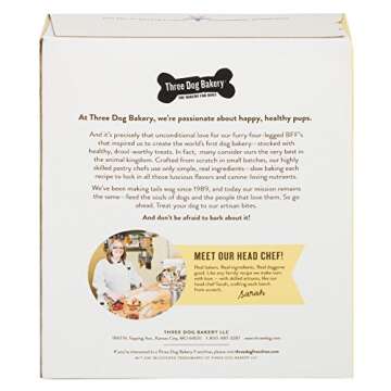 Indulge Your Pup with Three Dog Bakery Classic Cremes Cookies, Nutritious & Delicious Golden Treats ...