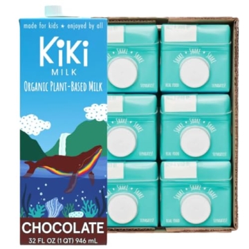 Kiki Milk Plant Based Milk - Organic Chocolate - Calcium & Magnesium Source - Gluten Free, Gum Free,...