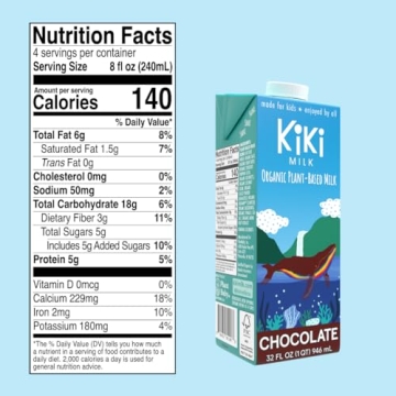 Kiki Milk Organic Chocolate - Plant Based & Nutritious 32 oz