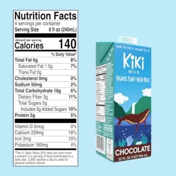 Kiki Milk Organic Chocolate - Plant Based & Nutritious 32 oz