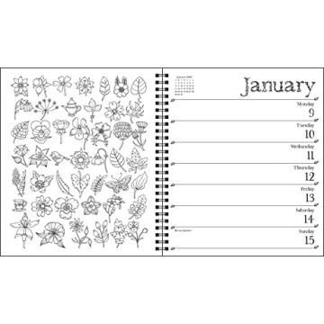 Johanna Basford 12-Month Coloring Weekly Planner 2023