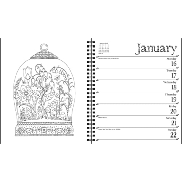 Johanna Basford 12-Month Coloring Weekly Planner 2023