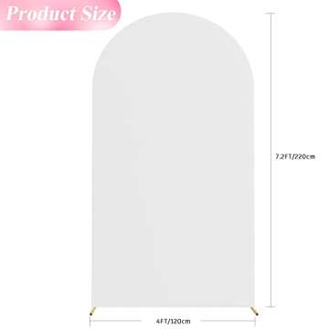 Wokceer 7.2FT Spandex Wedding Arch Cover for Events