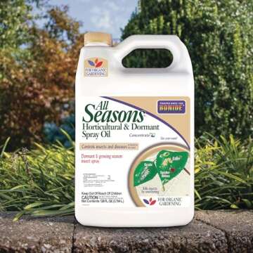 Bonide All Seasons Horticultural & Dormant Spray Oil, 128 oz Concentrate, Disease Prevention and Ins...