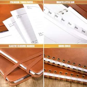 2024-2025 Planner - JUL 2024 - JUN 2025, Academic Planner 2024-2025, 6.3" x 8.4", Academic Planner, Planner 2024-2025 with Hardcover, Brown, Tabs