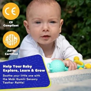 Mobi Gumlii Rattle & Teether Toy for Babies 0-6 Months